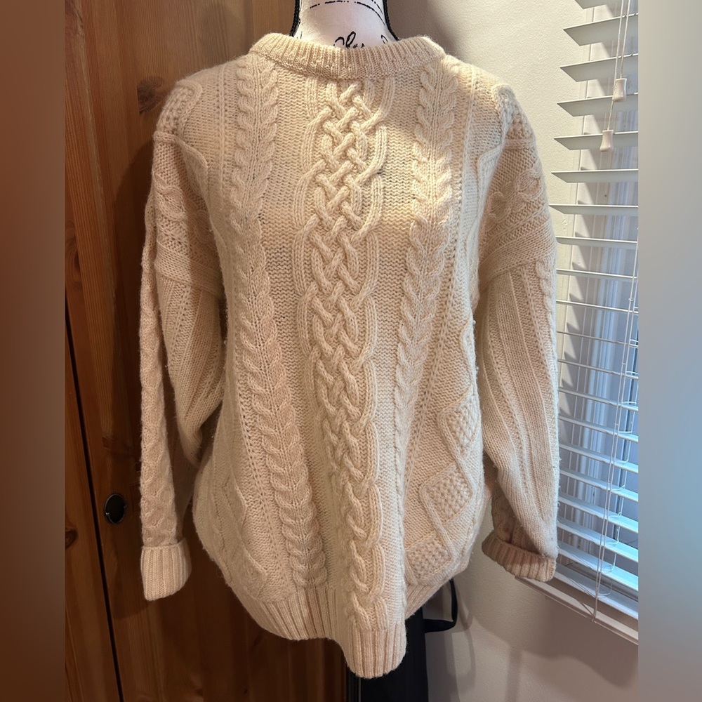 Cozy Cream Irish Wool Sweater